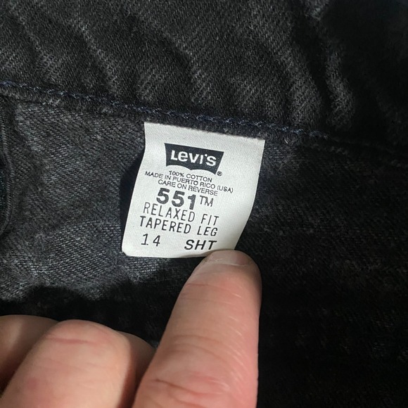 Levi's Retro 551 Relaxed Fit Tapered Leg Mom Jeans Black Women's Size 14 - Picture 6 of 16